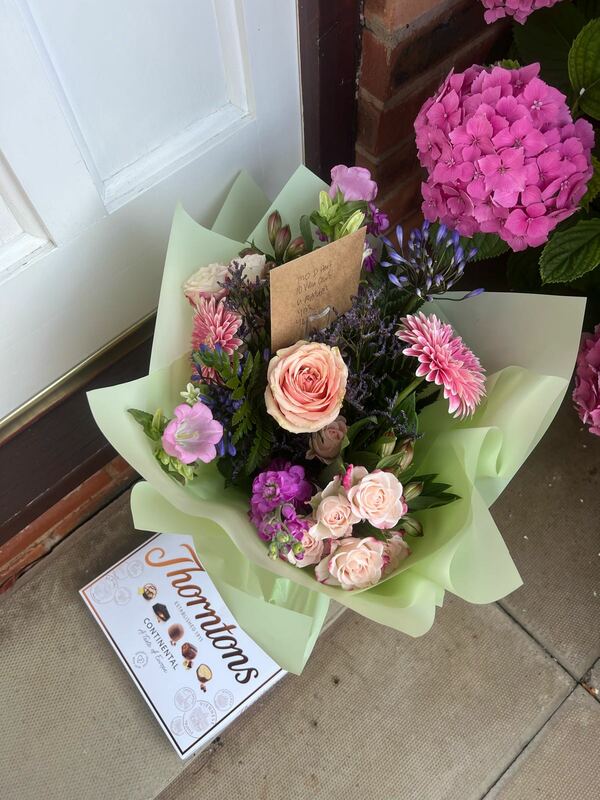 Flowers delivered to customer