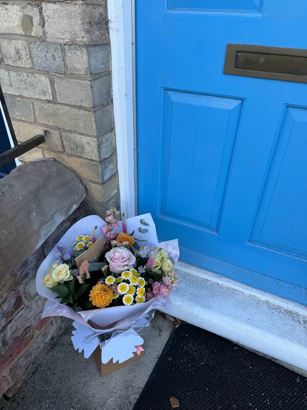 Flowers delivered to customer