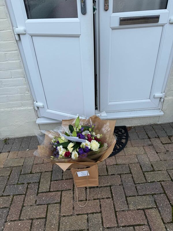 Flowers delivered to customer