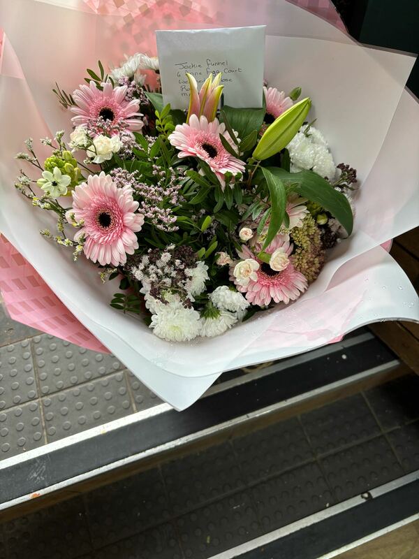 Flowers delivered to customer