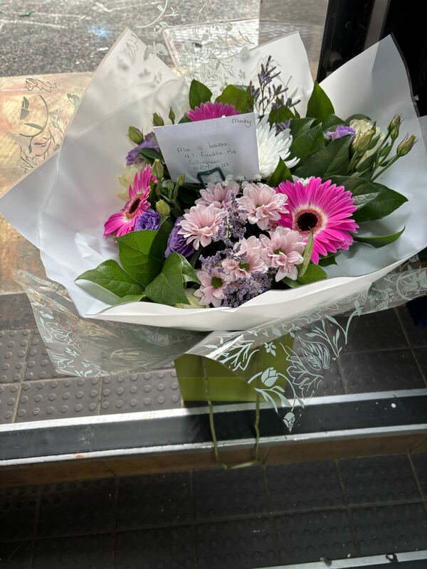 Flowers delivered to customer