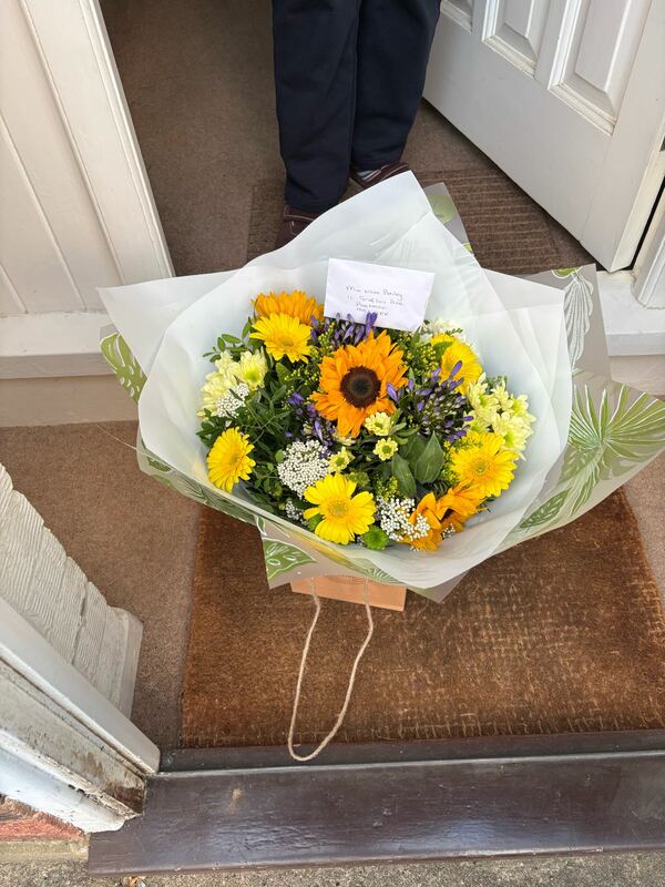 Flowers delivered to customer