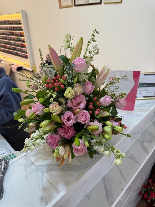 Flowers delivered to customer