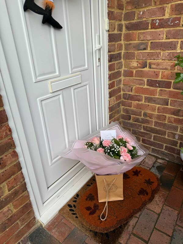 Flowers delivered to customer