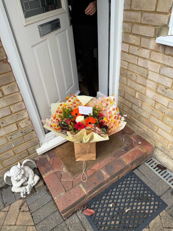 Flowers delivered to customer