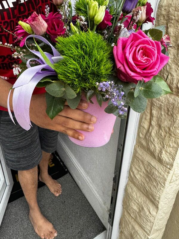 Flowers delivered to customer