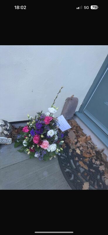 Flowers delivered to customer