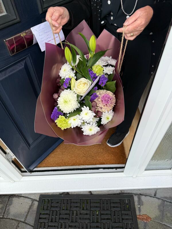 Flowers delivered to customer