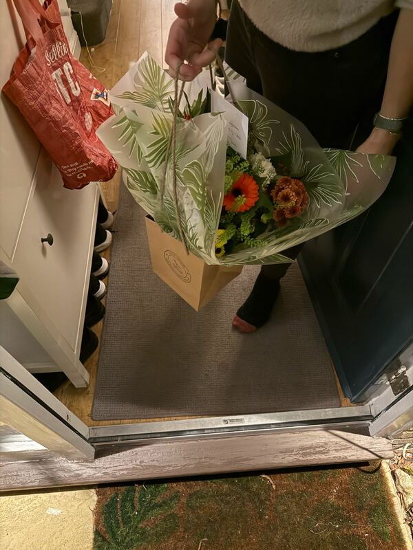 Flowers delivered to customer