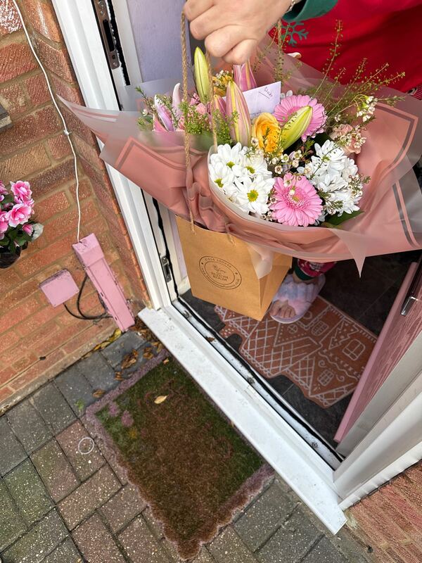 Flowers delivered to customer