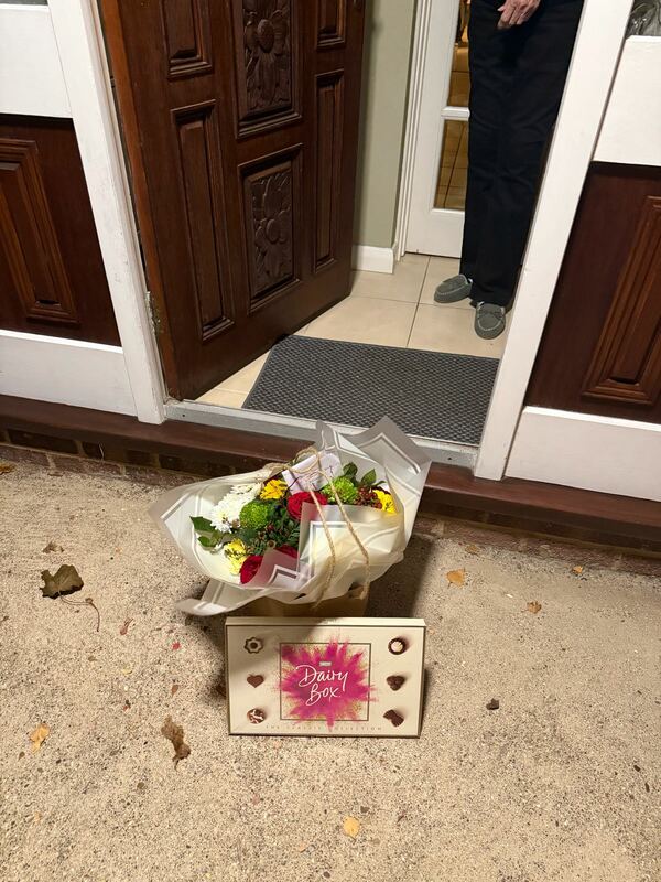 Flowers delivered to customer