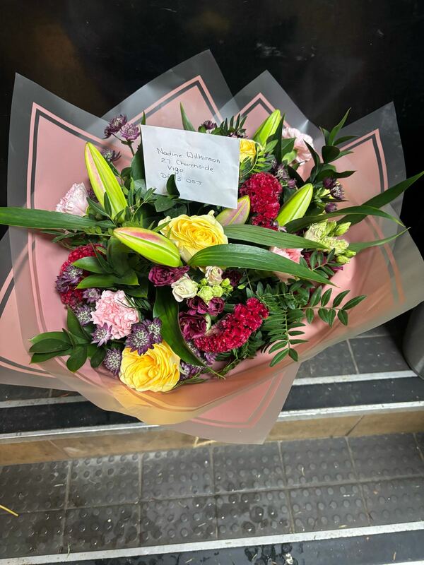 Flowers delivered to customer