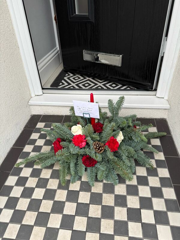 Flowers delivered to customer