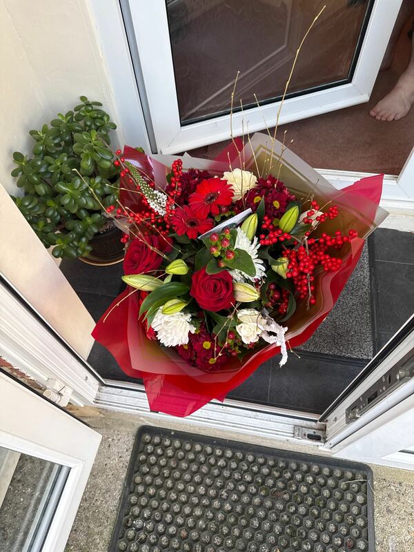 Flowers delivered to customer