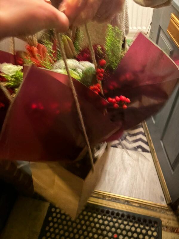 Flowers delivered to customer