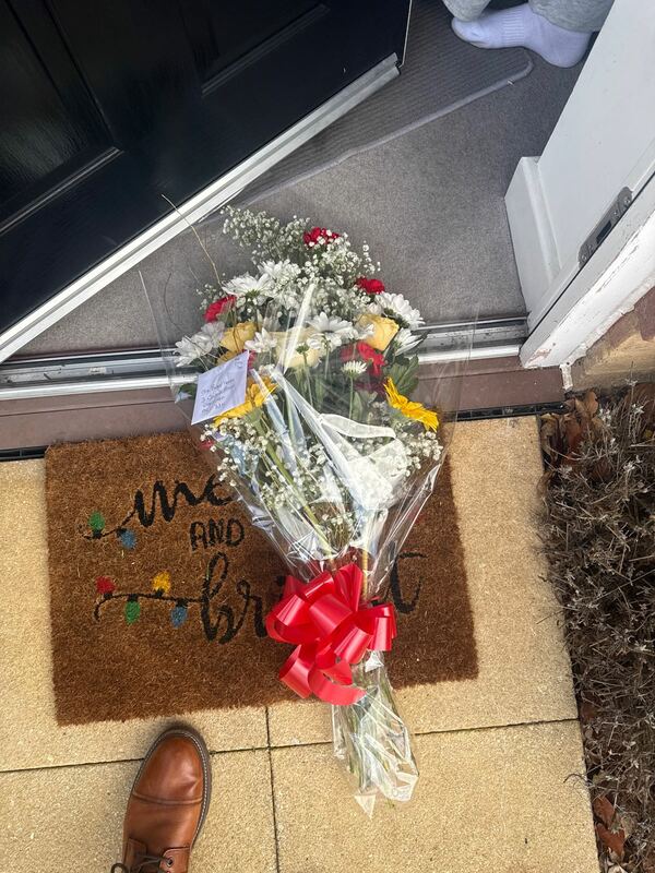 Flowers delivered to customer