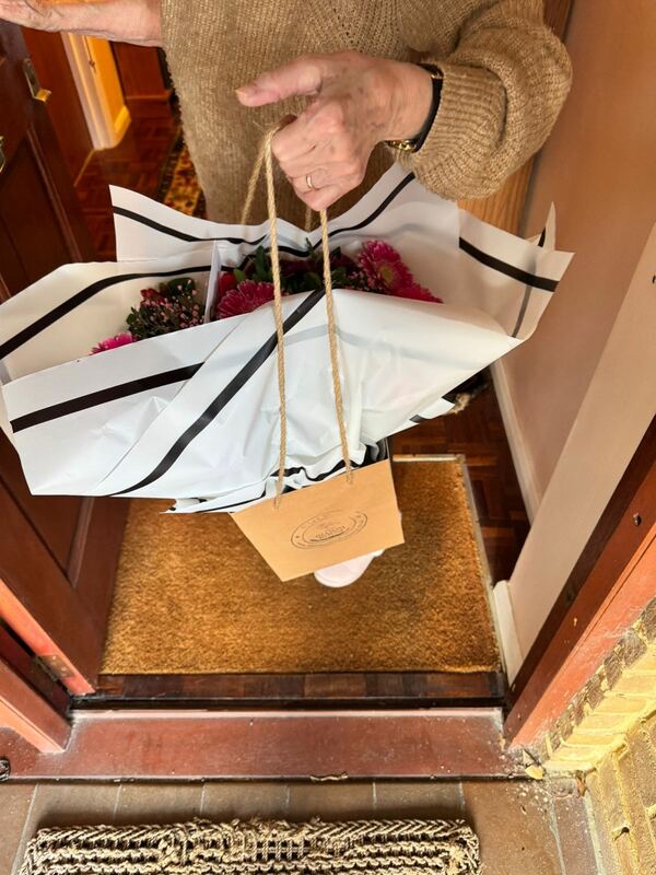 Flowers delivered to customer