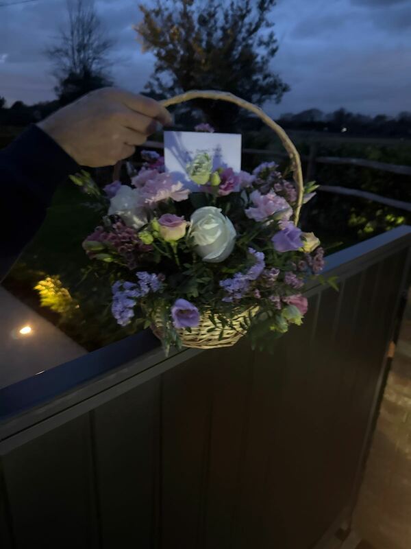 Flowers delivered to customer