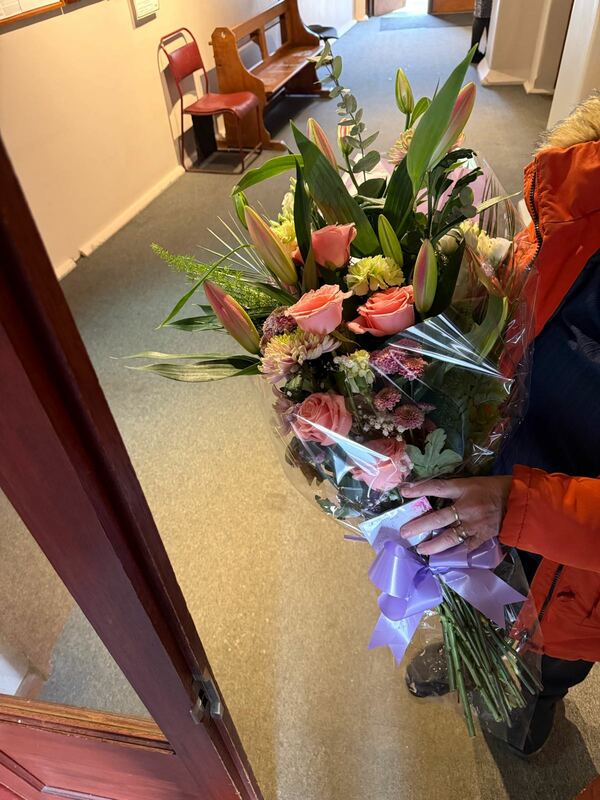 Flowers delivered to customer