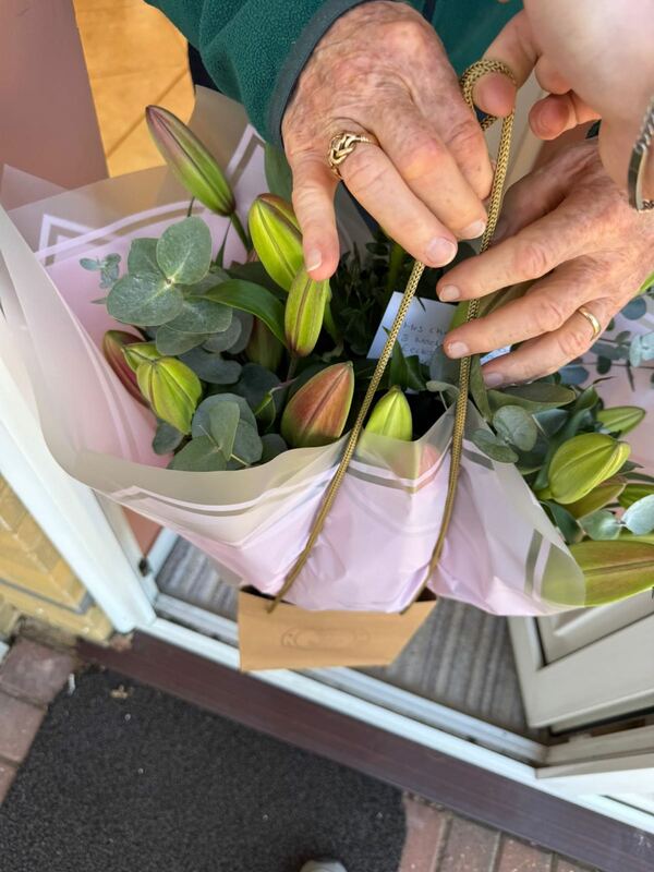 Flowers delivered to customer