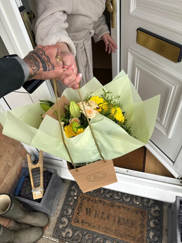 Flowers delivered to customer