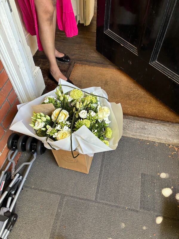 Flowers delivered to customer
