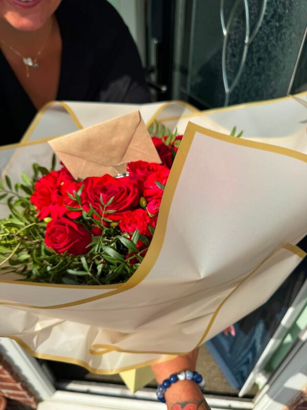 Flowers delivered to customer