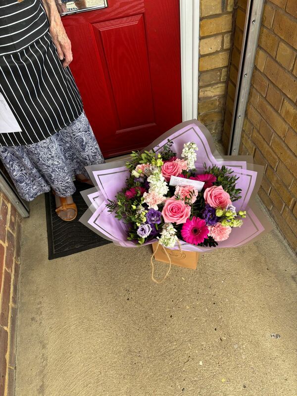 Flowers delivered to customer