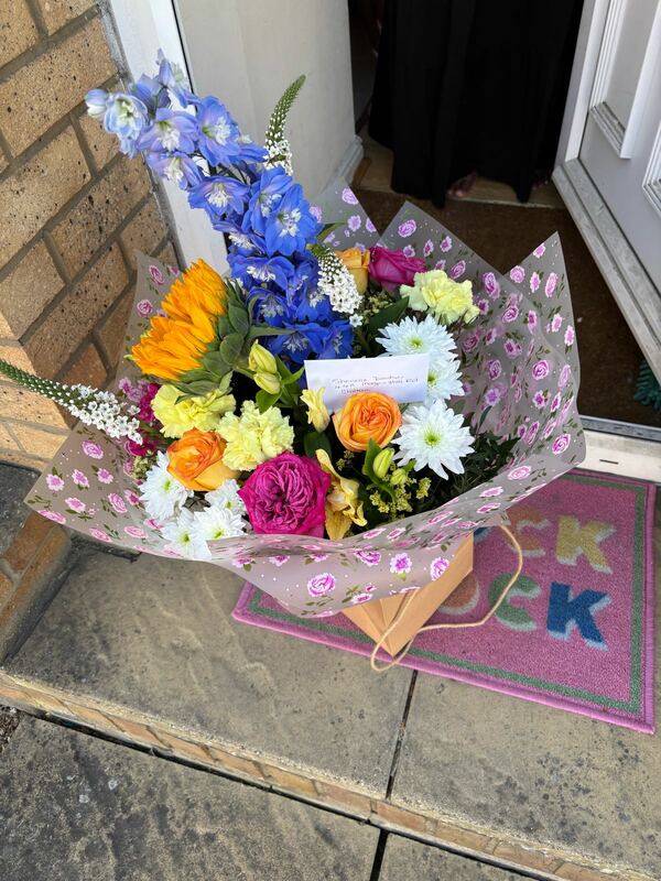 Flowers delivered to customer