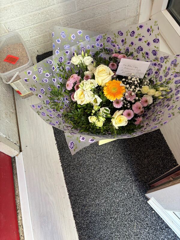 Flowers delivered to customer