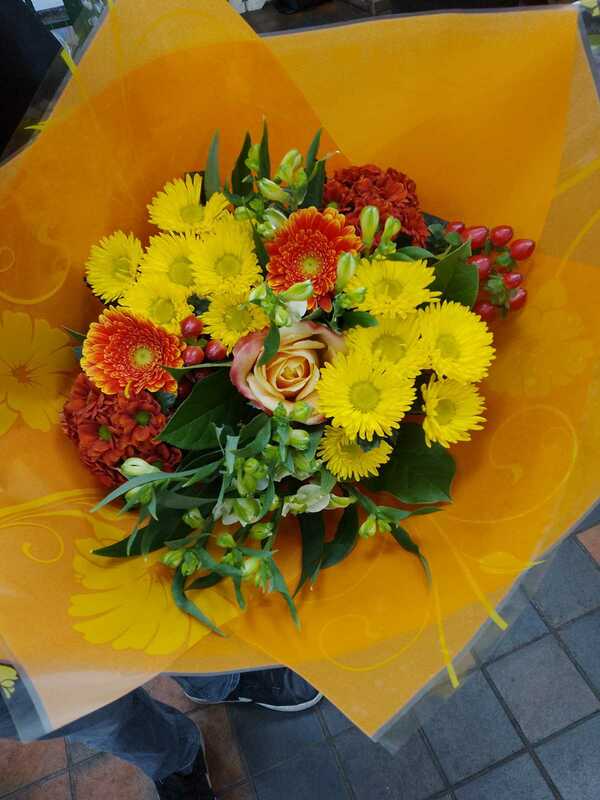 Flowers delivered to customer