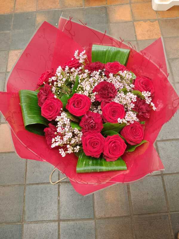 Flowers delivered to customer