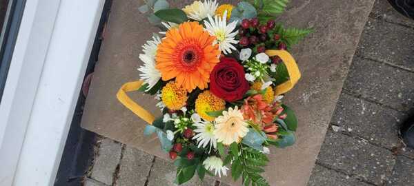 Flowers delivered to customer