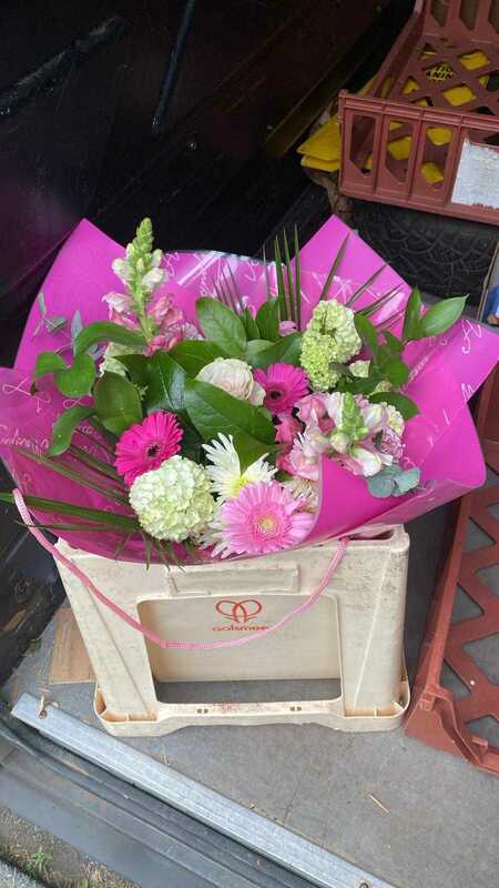 Flowers delivered to customer