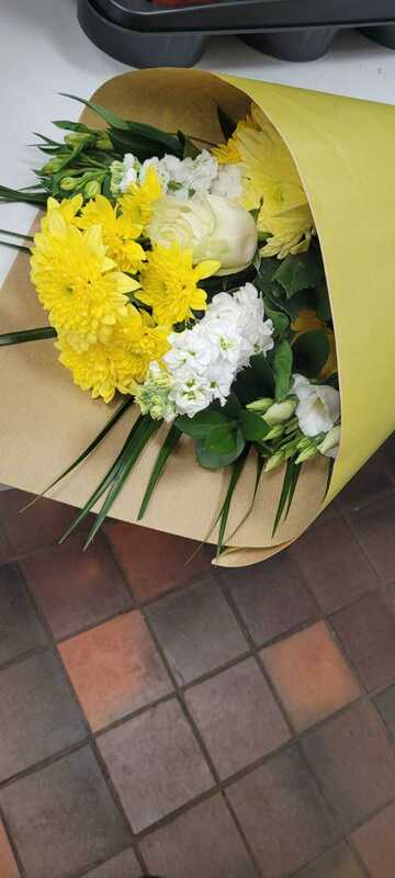 Flowers delivered to customer