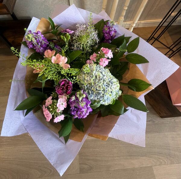 Flowers delivered to customer