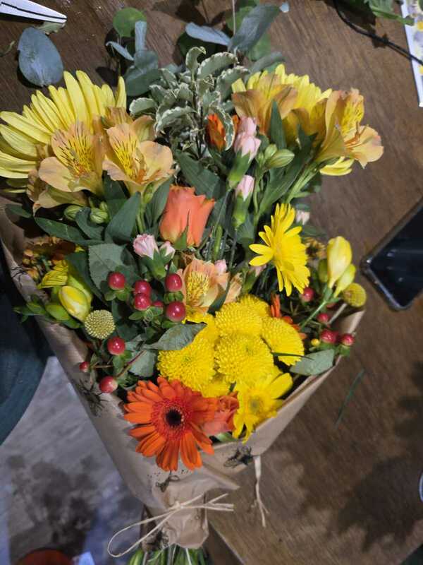 Flowers delivered to customer