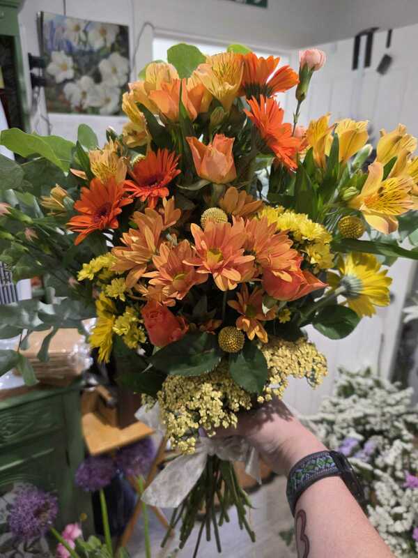 Flowers delivered to customer