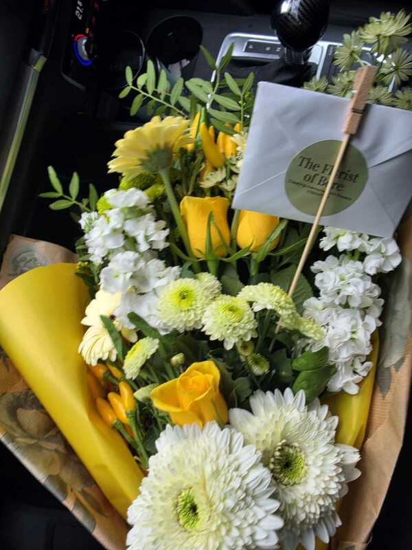 Flowers delivered to customer