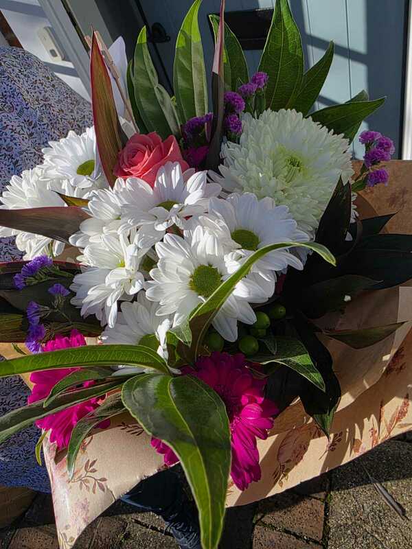 Flowers delivered to customer