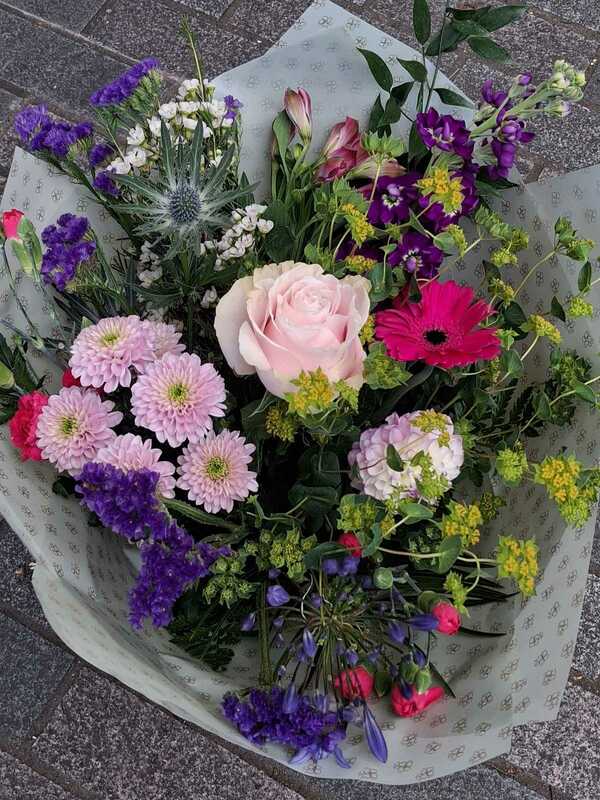 Flowers delivered to customer