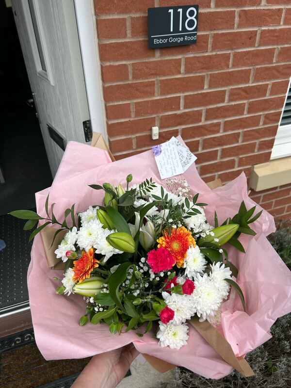 Flowers delivered to customer