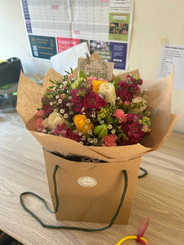 Flowers delivered to customer