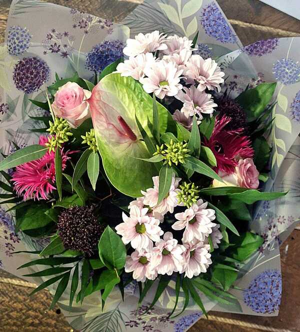Flowers delivered to customer