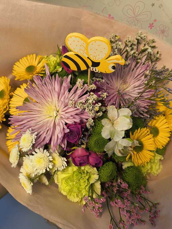 Flowers delivered to customer