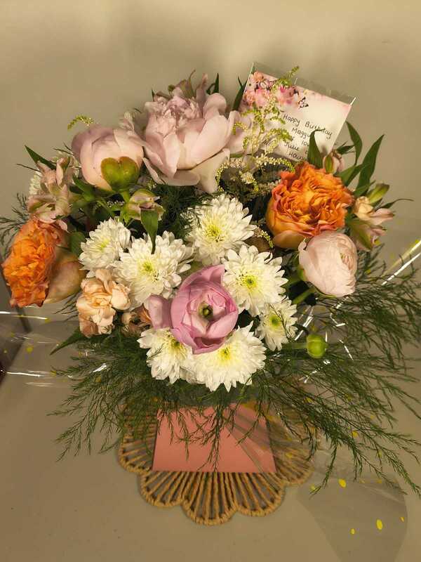 Flowers delivered to customer