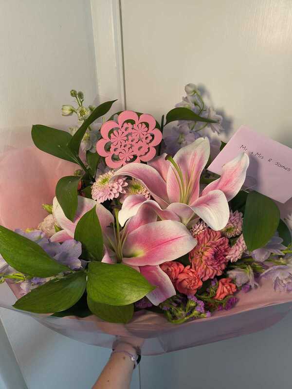 Flowers delivered to customer