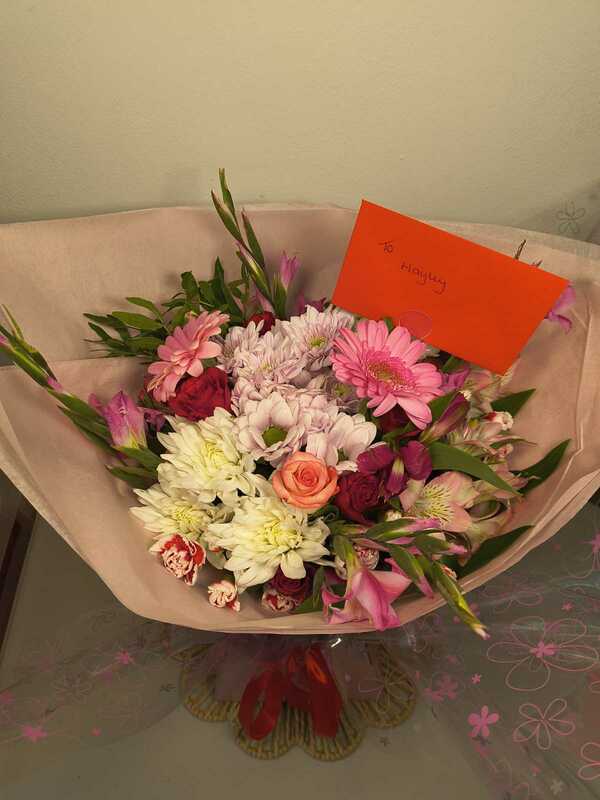 Flowers delivered to customer