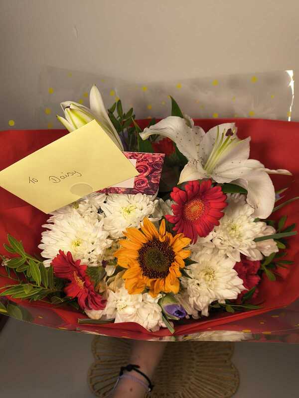 Flowers delivered to customer