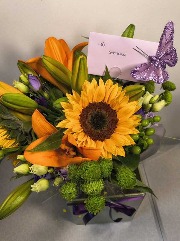 Flowers delivered to customer